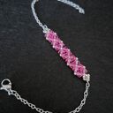 Delikatna bransoletka Crystal Square Rose z kryształków Preciosa i koralików Miyuki