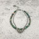 Bransoletka chainmaille - agat indyjski