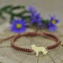 Polski Spaniel myśliwski - bransoletka z psem, srebro 925 pozłacane