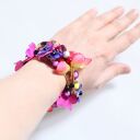 Bransoletka handmade Bociany z Maroka z kwiatowym motywem