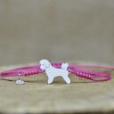 Bichon Frise - bransoletka z psem, srebro 925