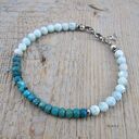 Turkus z larimar - bransoletka 386 II