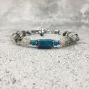 Bransoletka jesienne niebo - kwarc z turmalinem i apatyt