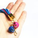 Czaszki i ważki GLAM - bransoletka handmade z kauczuku