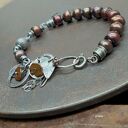 Perły " MIEDZIANKA" - bransoletka 023