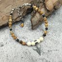 Bransoletka z bawolą kością - głowa byka