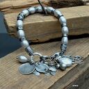 Srebrne perły - bransoletka 026