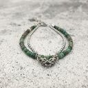 Bransoletka chainmaille - agat indyjski