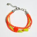 Bransoletka - Neonowe serca - rzemienie