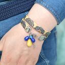 Bransoletka z korka Portobello Double z jadeitem