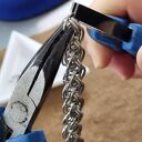 Bransoletka chainmaille Zoisit z rubinem - ręcznie robiona