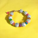 HOT TREND 2025: bransoletka: summer collection: howlit 12mm, kolorowa muszla