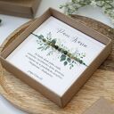 Zestaw prezentowy dla Nauczycielki - bransoletka Listek z dedykacją