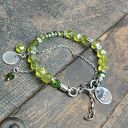Bransoletka ze srebra i peridotu (peridot)