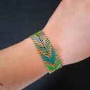 Elegancka Zielona Bransoletka z Koralików