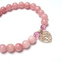 bransoletki jadeit srebro 925 - rose heart vol. 2