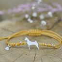 Basenji - bransoletka z psem, srebro 925