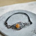 Pomarańczka - bransoletka z agatem w boho stylu