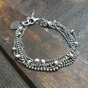 Łańcuszkowa srebrna bransoletka z kulkami