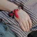 Bransoletka boho „niejeden wąsik ruszył w więzieniu w pląsik” - rozmiar uniwersalny z kamieni i koralików