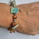 Bransoletka uniwersalna z minerałami - handmade w stylu boho