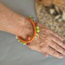 Pomarańczowa bransoletka boho Frida - uniwersalna
