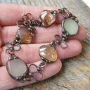 Bransoletka z cytrynem i jadeitem w miedzi - amulet