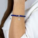Bransoletka z kamieni lapis lazuli i srebro