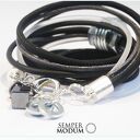 Trio Metal - bransoletka handmade z linki kauczukowej, noszona też jako naszyjnik
