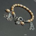 Szampańskie perły - bransoletka 025