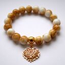 Bransoleta tiger stones&openwork heart