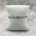 Bransoletka chainmaille - błękitny apatyt