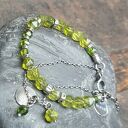 Bransoletka ze srebra i peridotu (peridot)