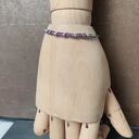 Ametyst. Delikatna srebrna bransoletka