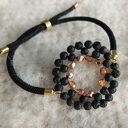 Bransoletka na sznurku błyszcząca i elegancka - handmade