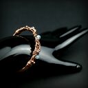 Miedziana bransoleta z topazem i agatem - cuff wire wrapping