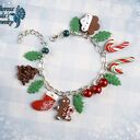ŚWIĄTECZNA bransoletka ciastka pierniczki Gingerbread cukierki
