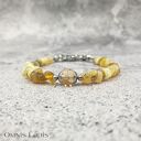 Bransoletka słoneczna - opal afrykański i cytryn