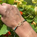 Nieskończoność i nuta - bransoletka, srebro 925 pozłacane