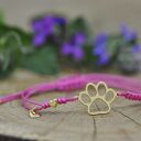 Łapa / Łapka psia / kocia bransoletka, srebro 925 pozłacane