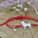 Jack russell terrier - bransoletka z psem, srebro 925