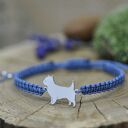 Cairn terrier - bransoletka z psem, srebro 925