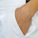 Bransoletka srebrna - jasny łańcuszek