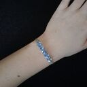 Błękitna, delikatna bransoletka z kryształów Preciosa Sapphire AB2x