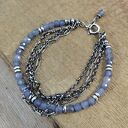 Bransoletka z tanzanit z łańcuszkami