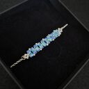 Błękitna, delikatna bransoletka z kryształów Preciosa Sapphire AB2x