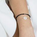 Bransoletki ze srebra - spinel, róża wiatrów