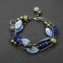 Kyanit, labradoryt, lapis lazuli i piryt - bransoletka w srebrze 925