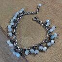 Bransoletka - zawieszki akwamarynu