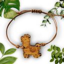 bransoletka PREEMI LAMA HAPPY z drewna jasnobrązowa